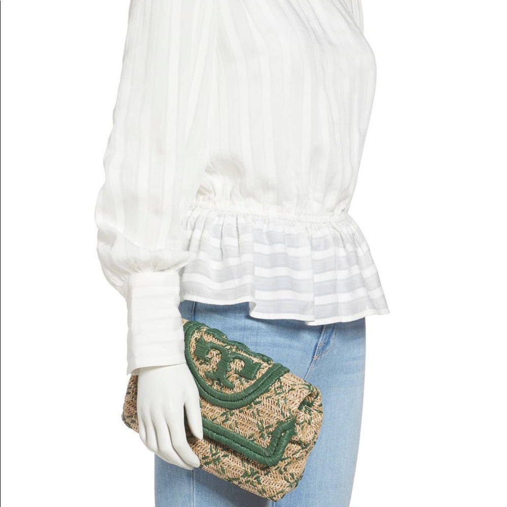 Tory Burch Fleming straw clutch - Picture 10 of 11